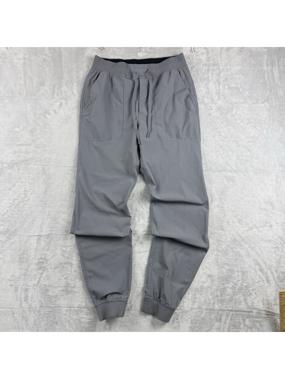 Lululemon ABC Jogger Warpstreme Asphalt Grey Men Size M Zip Pocket Casual Travel
